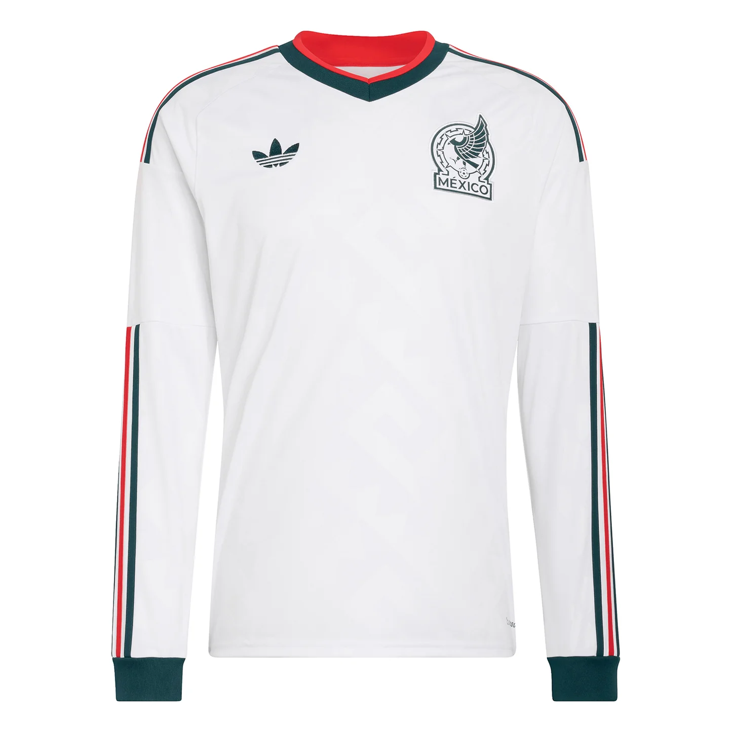 Camiseta de la Segunda Equipación Auténtica de México 2026 Mexico manga larga color Blanco- Hombre